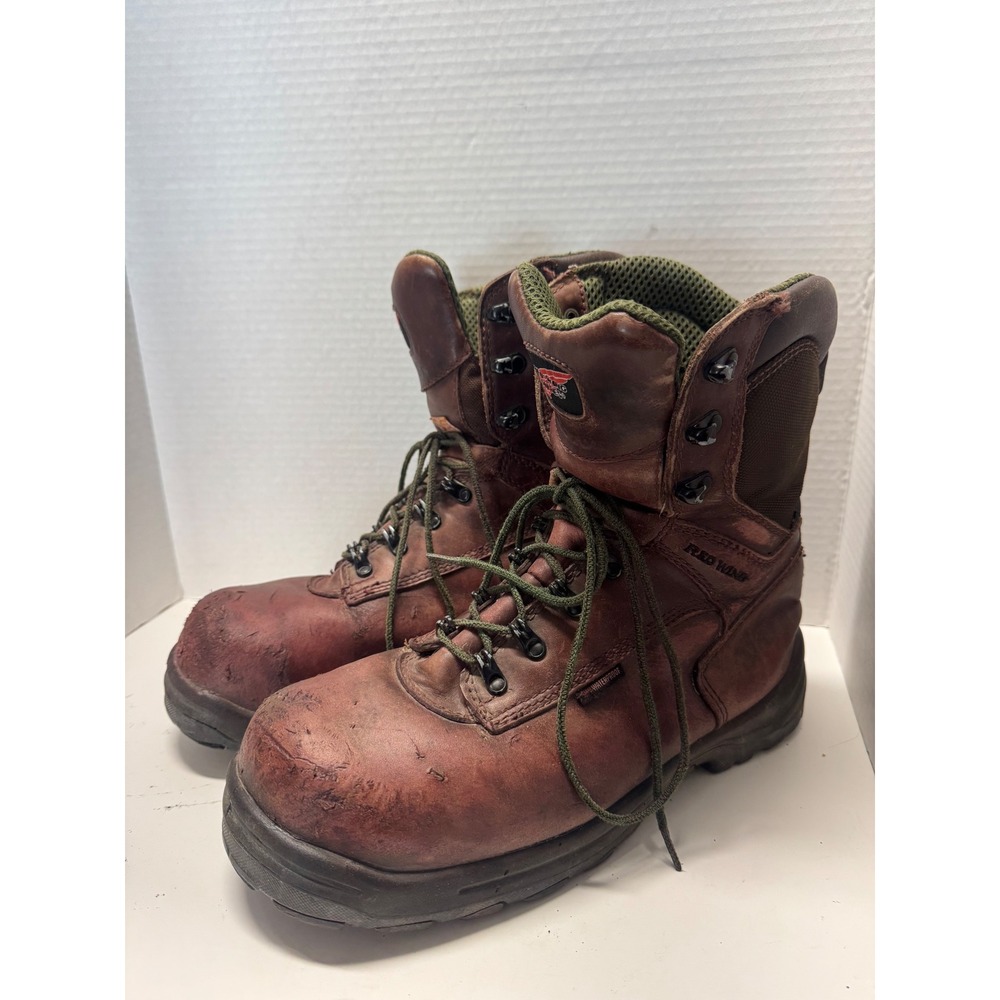 Red Wing Shoes 3547 Mens 10 E2 Waterproof Insulated Vibram Work Boots Brown